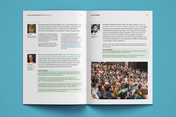 Image shows a mock of a DPS from the CTMF Annual Report on a light teal background