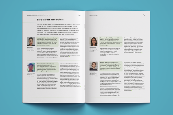 Image shows a mock of a DPS from the CTMF Annual Report on a light teal background