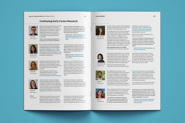 Image shows a mock of a DPS from the CTMF Annual Report on a light teal background